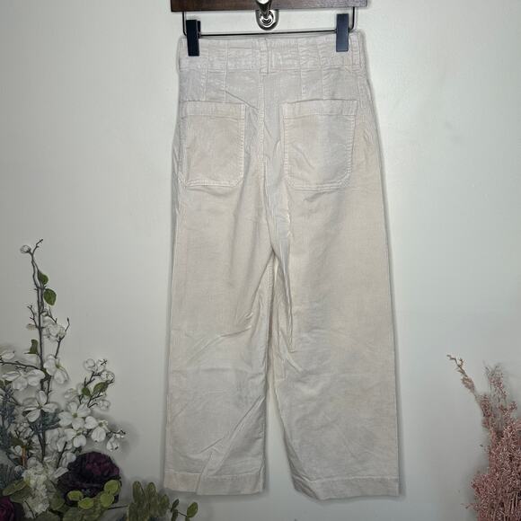 Anthropologie Cream Wide Leg Pants - Picture 3 of 5